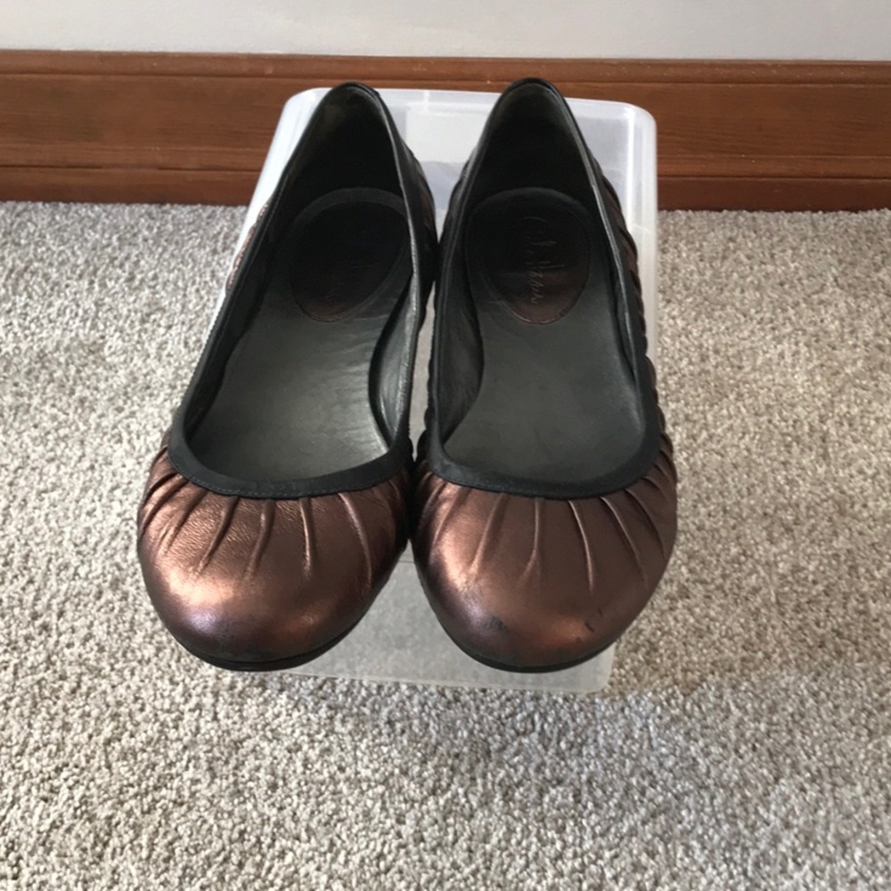 Cole Haan Bronze Ballet Flats